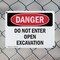 Signmission Do Not Enter Open Excavation Danger Sign, Plastic, 10in W x 7in L, 2PK OS-2PACK-DS-P-710-L-2136 - alternate 6